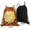 Xsovgoi Waffle Waterproof Drawstring Bag Lightweight Draw String Back Bag Gym Bag For Men Women view 3