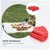 GOOHOCHY Foldable Camping Mat Seat Portable Xpe Cushion for Outdoor Activities Lightweight Picnic Pad Red for Hiking Backpacking and Beach Use view 4