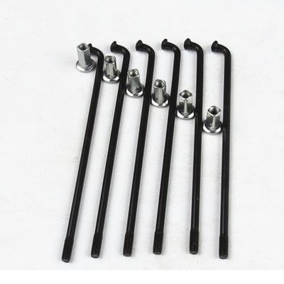 Bicycle Spokes,stainless steel bicycle spokes, Electric Bicycle 12G Spokes 2.5 mm Carbon Steel E-Bike Motorcycle Spokes with 12 mm Nipple 131-298 mm Bicycle Spokes for E-Bike Motorcycle (Color : ( Col