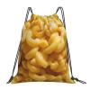 Xsovgoi Macaroni And Cheese Waterproof Drawstring Bag Lightweight Draw String Back Bag Gym Bag For Men Women view 1