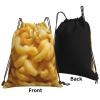 Xsovgoi Macaroni And Cheese Waterproof Drawstring Bag Lightweight Draw String Back Bag Gym Bag For Men Women view 3