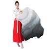 FixtureDisplays 1 PCS 1.5m Women Genuine Silk Belly Dance Fan Veil, Chinese-Style Watercolor Ink Gradient Color Dance Fan 21970-1D view 1