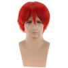 RightOn Red Wig Short Bright Red Costume Wig Red Wigs for Man and Woman Cosplay Party view 2