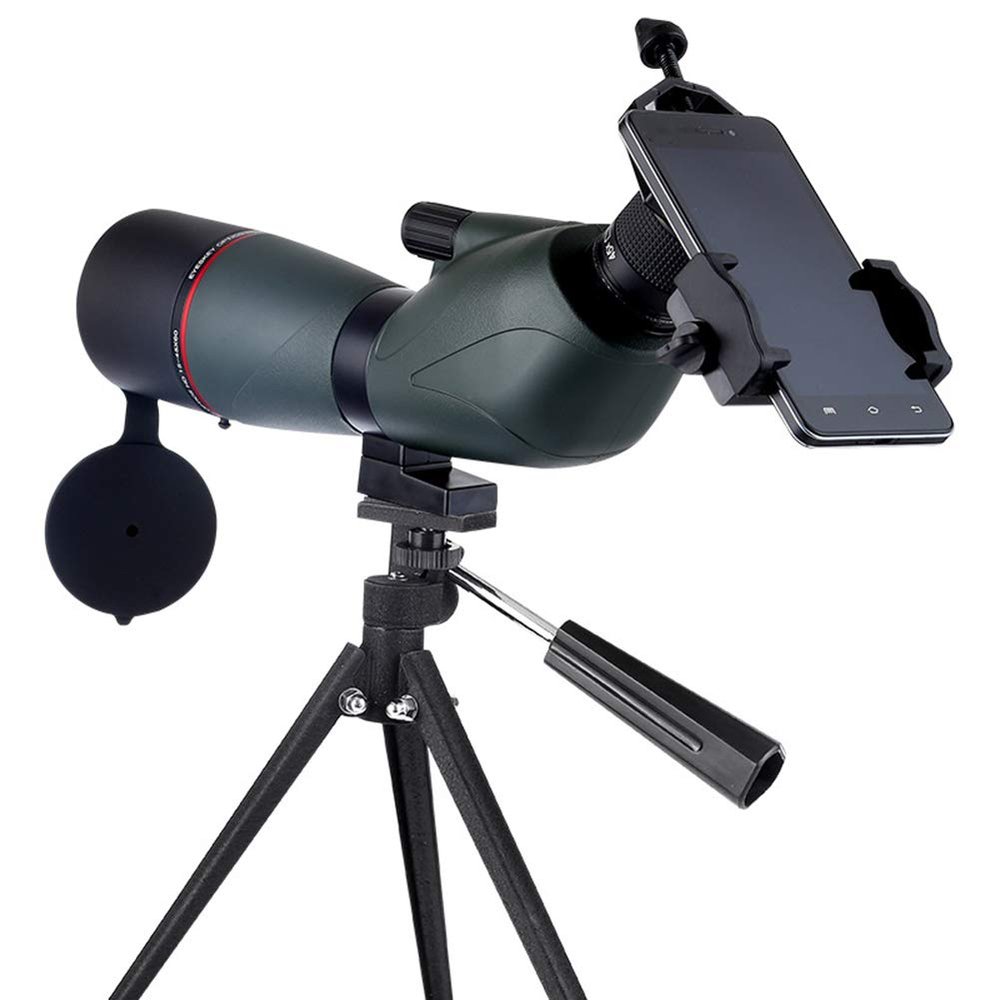 DJXIK 15-45X60 Monocular Telescope, High-Definition Portable Low-Light Night Vision Waterproof, with Phone Adapter + Tripod, Suitable for, Hunting, Stargazing, Camping,Green