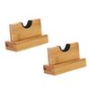 BESPORTBLE Bamboo Baseball Bat Holder Stand Durable Desktop Rack for Displaying Storing Bats for Collectors and Sports Enthusiasts Smooth Edges for Safe Use