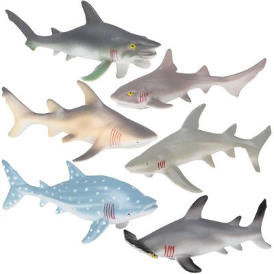 Rhode Island Novelty 6pc Mesh Bag Shark Assortment