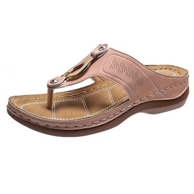 Recovery Sandal With Arch Support Orthotic Heel Cup Sandals For Women Womens Fashion Orthotic Slides Ladies Lightweight Athletic Sandals Slip On Slippers With Comfortable Plantar Fasciitis Arch Support