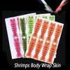 Cuoyuqie 8/10/12/16pcs Fly Tying Pre-Cut Shrimp Body Back Skin Material Trout Fishing Lures Baits DIY (Pink 25 * 7mm 16pcs) view 2