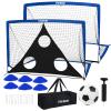 6x4 ft Kids Soccer Goals for Backyard Set of 2- Portable Pop Up Soccer Net for Backyard for Kids Toddler Youth, Soccer Training Equipment+ Soccer Goal Target, Ball and Cones, Outdoor Soccer Games view 1