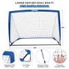 6x4 ft Kids Soccer Goals for Backyard Set of 2- Portable Pop Up Soccer Net for Backyard for Kids Toddler Youth, Soccer Training Equipment+ Soccer Goal Target, Ball and Cones, Outdoor Soccer Games view 3