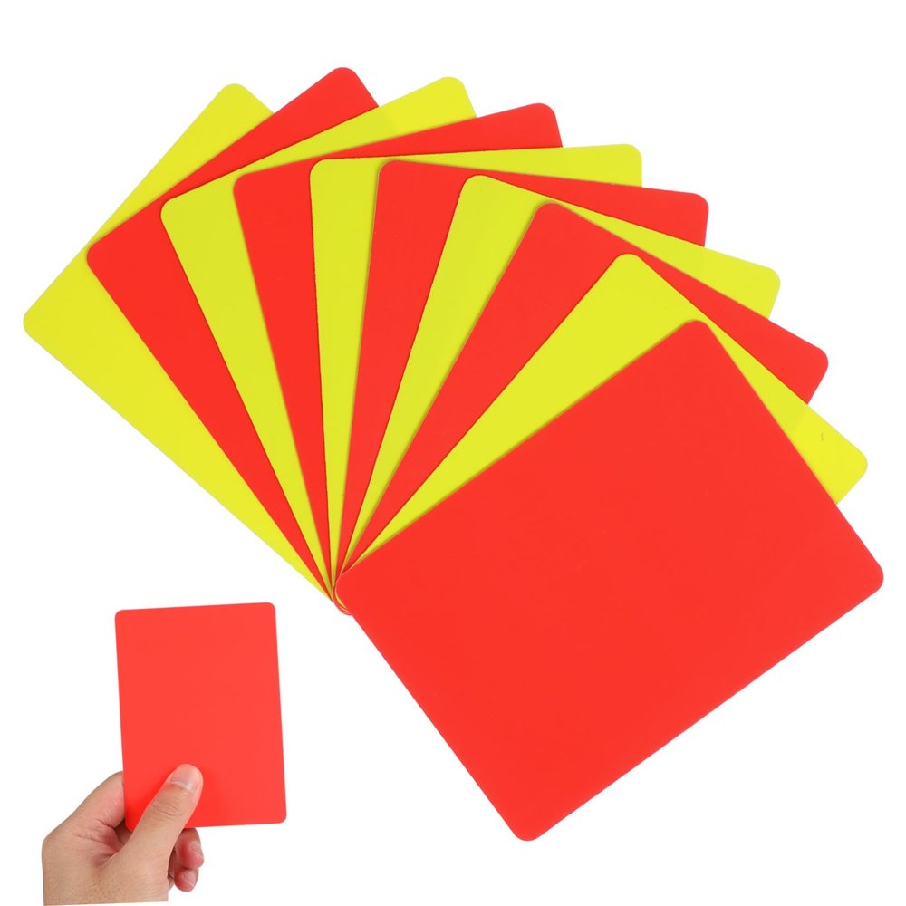 GANAZONO 10pcs Soccer Referee Cards Set Size Red Yellow Cards Practical for Training Matches