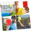 GANAZONO 10pcs Soccer Referee Cards Set Size Red Yellow Cards Practical for Training Matches view 2
