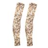 Outanaya 1pair Fashion Camouflage Uv Arm Sleeves Fingerless Gloves for Outdoor Activities Gardening Fishing and Cycling Breathable Ice Material No view 1
