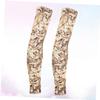 Outanaya 1pair Fashion Camouflage Uv Arm Sleeves Fingerless Gloves for Outdoor Activities Gardening Fishing and Cycling Breathable Ice Material No view 4