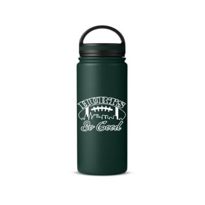 ALLNTRENDS Funny Water Bottle Cool Graphic Gym Bottles Vacuum Bottle 24Oz (Hurts So Good, Olive Green)