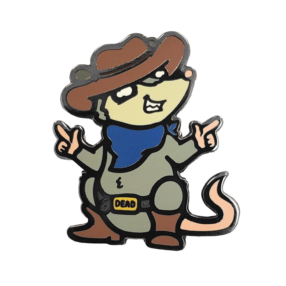 Kolorspun Golf Ball Marker with Magnetic Hat Clip (Cowboy Opossum)