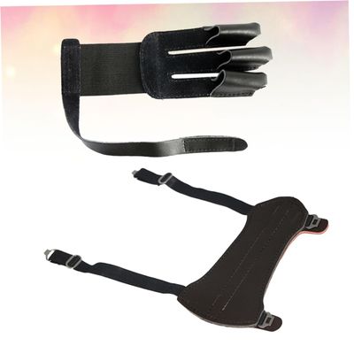 Outanaya and Arrow Protective Gear Glove Recurve Glove Arm Protector Guard for Hunting Design Adjustable Rope Left Right Hand Fit