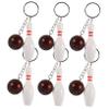 Cabilock 6pcs Cute Bowling Pin Keychain for Adults Boys and Girls Bowling Gifts Ball and Pin Pendant for Backpack Bag view 1