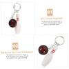 Cabilock 6pcs Cute Bowling Pin Keychain for Adults Boys and Girls Bowling Gifts Ball and Pin Pendant for Backpack Bag view 2