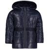 Nautica Girls' Heavyweight Hooded Winter Puffer Coat with Full Length Zipper, Peacoat Sparkle, 2T view 1