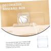 balacoo Decorative Baseball Display Case Acrylic Baseball Holder Stand for Organized Sports Memorabilia and Collectibles for Home Office Showcasing view 2