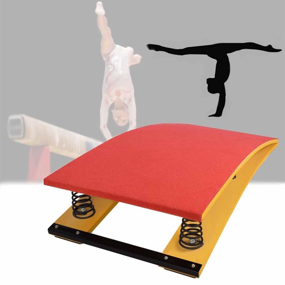 EliteBloom Adult Curved Jump Bridge for Kids Heavy Dutypro Spring Bowith 2 Springs, Arts Fitness/Vaulting Training Use (Green C)