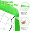 RUNBOW 11x5.5' 9x5' 6x4' FT Kids Soccer Goal with Carry Bag, Portable Folding Soccer Net for Backyard Training, Indoor/Outdoor Use for Youth and Adults (9x5FT, 1 Pack, Green) view 2