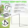 RUNBOW 11x5.5' 9x5' 6x4' FT Kids Soccer Goal with Carry Bag, Portable Folding Soccer Net for Backyard Training, Indoor/Outdoor Use for Youth and Adults (9x5FT, 1 Pack, Green) view 3