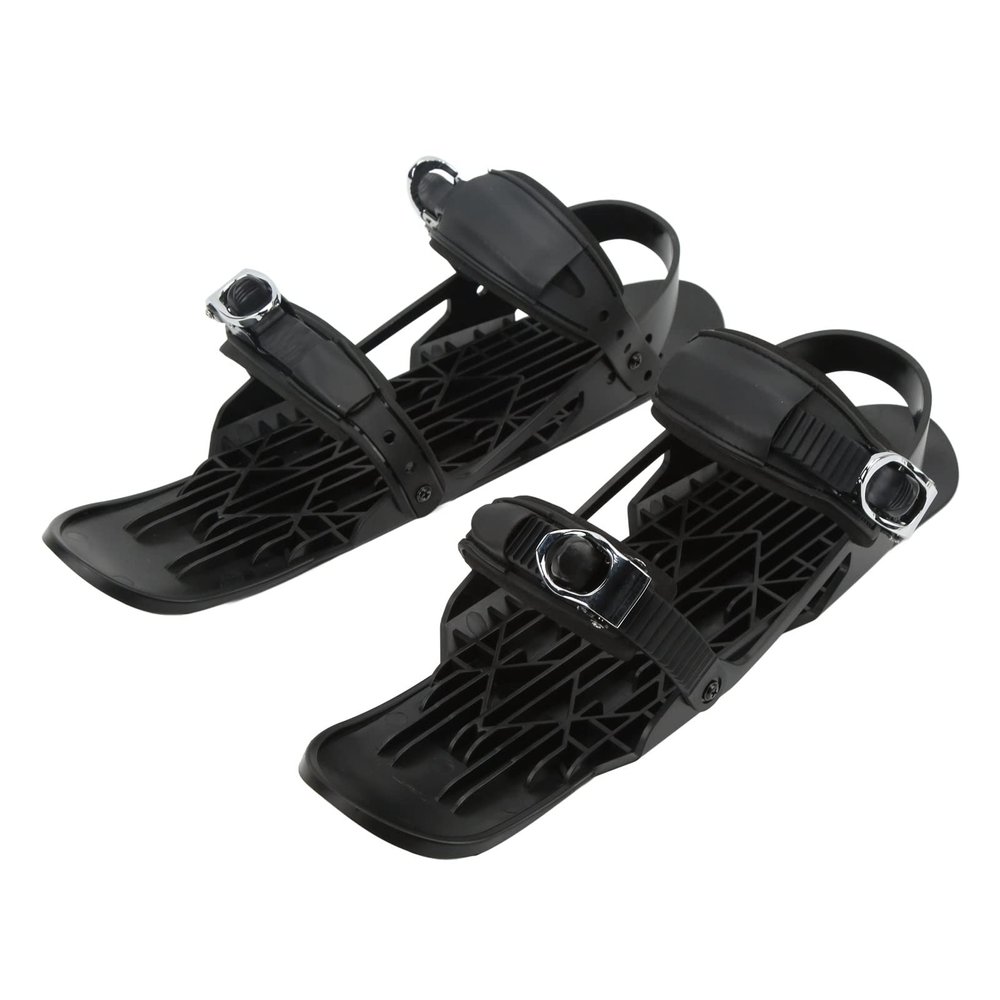 Mini SKI Shoes Black Adjustable Binding for Forest Trails