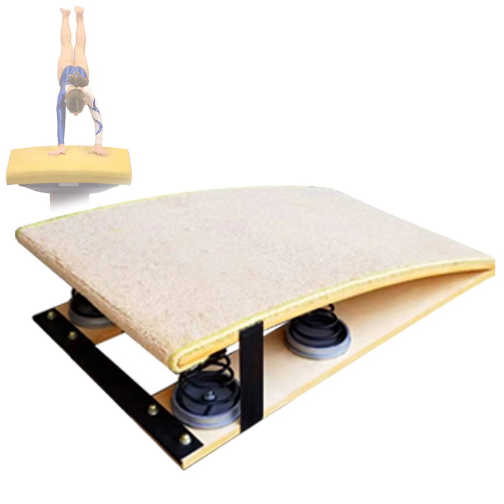 EliteBloom Kids 4 Spring Gymnastic for Home, Beige Vault Spring Bogyms Sport Jump Bridge, Max Load 65 Kg / 143 Lbs