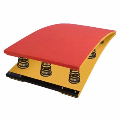 EliteBloom for Adults Teens 4 Springs Spring Bogymnastics Equipment Arts for Sports Club/Martial Heavy Dutypro Curved Spring Bowith Steel Spring & Jump Pad (Green D)