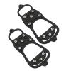 POENVFPO Boot Traction Cleat Spikes, Anti Slip Footwear Ice Shoes Spikes Covers for Shoes, Boot with 8 Steel Studs Crampons (M) view 1