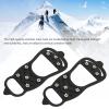 POENVFPO Boot Traction Cleat Spikes, Anti Slip Footwear Ice Shoes Spikes Covers for Shoes, Boot with 8 Steel Studs Crampons (M) view 4