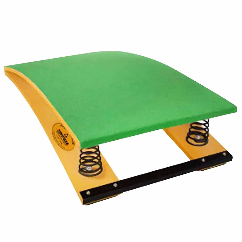 EliteBloom Spring Vault Hevault Curved Spring Bojunior Spring Boards Sports Training Equipment Suitable for Use in Schools Sports Clubs (Green C)