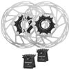 BUCKLOS IIIPRO MTB 140mm Centerlock Disc Brake Rotor and BL-01S 2 Pair Disc Brake Pads for Ceramic Shimano N03A N04C L05A K04S K04Ti K05S K05Ti M8110 M7110 view 1