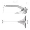 Boat Anchor, Heavy Duty Triangular Anchor Wing Style Triangle Anchor, Small Yacht Boat Anchor 316 Stainless Steel Delta-Style Anchor 10 lbs/14 lbs/17 lbs/18 lbs/22 lbs/33 lbs/35 lbs/43 lbs (22 lbs) view 4