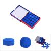 50 pcs Lot Blue Glue on Single Layer Billiards Pool Snooker Tips for Stick Replacement Snooker Players (13mm) view 2