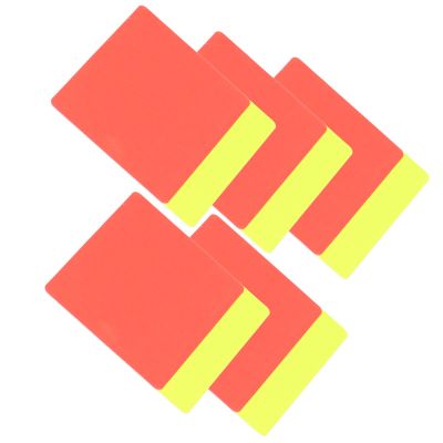 5Set Sports Football Referee Red Yellow Card Set Soccer Warning Ejection Cards for Match Stadiums
