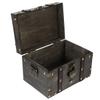 Cabilock Pirate Treasure Chest Storage Box with Lock 8.66X5.90X5.31In Multi-Functional Wooden Organizer for Jewelry Documents Keepsakes view 1