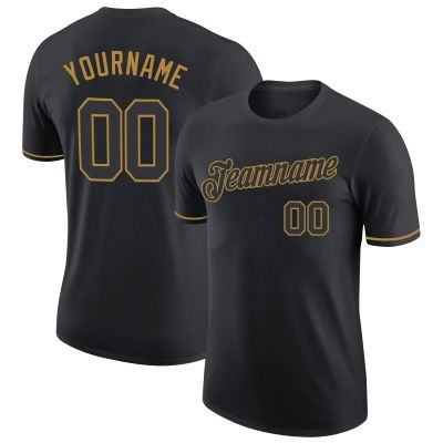 Custom Baseball T-Shirt Team Jersey for Youth Men Women Teens Boys Girls Classic Black Short T-Shirts Personalized Sports Tee Shirts with Name Number Logo Print Front and Back