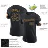 Custom Baseball T-Shirt Team Jersey for Youth Men Women Teens Boys Girls Classic Black Short T-Shirts Personalized Sports Tee Shirts with Name Number Logo Print Front and Back view 2