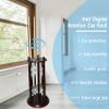 AF28 Revolving Billiard Cue Rack, Pool Stick Holder Floor Stand holds 9 Pool Table Sticks, Made of 100% Solid Wood (Mahogany) view 2