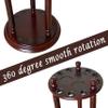 AF28 Revolving Billiard Cue Rack, Pool Stick Holder Floor Stand holds 9 Pool Table Sticks, Made of 100% Solid Wood (Mahogany) view 3