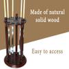 AF28 Revolving Billiard Cue Rack, Pool Stick Holder Floor Stand holds 9 Pool Table Sticks, Made of 100% Solid Wood (Mahogany) view 4