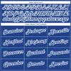 Pisting Personalized Blue Baseball T-Shirt Customized Sports Jersey for Youth Men Women Teens Boys Girls Design Your Own Team Uniform Print Name Number Logo, Casual Short Tee Shirts with White Text view 3