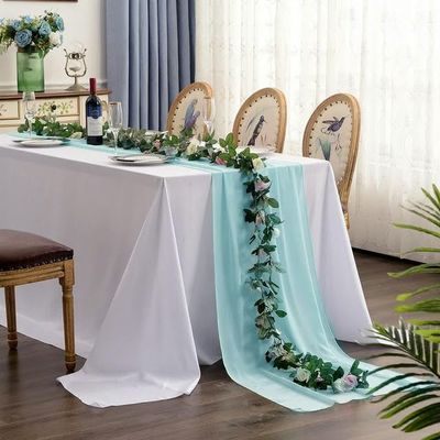 KeuLen Wedding Arch Draping Fabric,70x300cm 1PCS Wedding Arch Draping Fabric Chiffon Arch Drapes for Outdoor WeddingChiffon Fabric Draping Table Runner Sheer Curtain (Color : Mint Green)