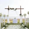 KeuLen Wedding Arch Draping Fabric,70x300cm 1PCS Wedding Arch Draping Fabric Chiffon Arch Drapes for Outdoor WeddingChiffon Fabric Draping Table Runner Sheer Curtain (Color : Mint Green) view 3