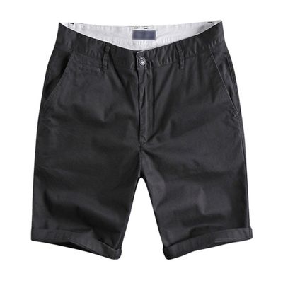 Mens Casual Athletic Cotton Shorts Cargo Work Hiking Shorts Pant Summer Classic Relaxed Fit Short (Black,34)