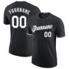 Pisting Personalized Black Baseball T-Shirt Customized Sports Jersey for Youth Men Women Teens Boys Girls Design Your Own Team Uniform Print Name Number Logo, Casual Short Tee Shirts with Grey Text view 1