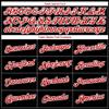 Customized Black Baseball T-Shirt Personalized Sports Jersey for Youth Men Women Teens Boys Girls Design Your Own Team Uniform Print Name Number Logo, Casual Short Tee Shirts with Red Text view 3